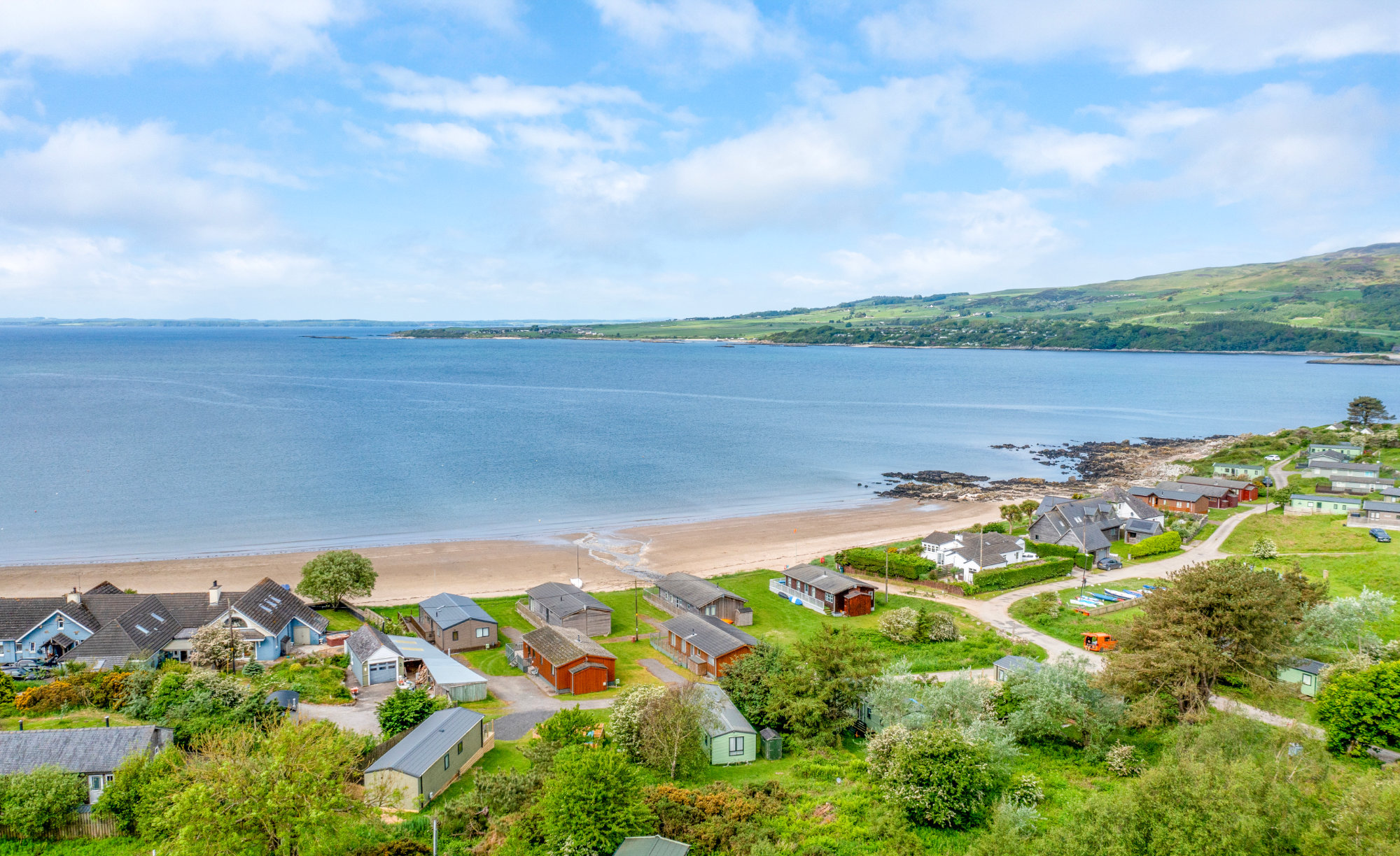Private sandy beach at Sandgreen