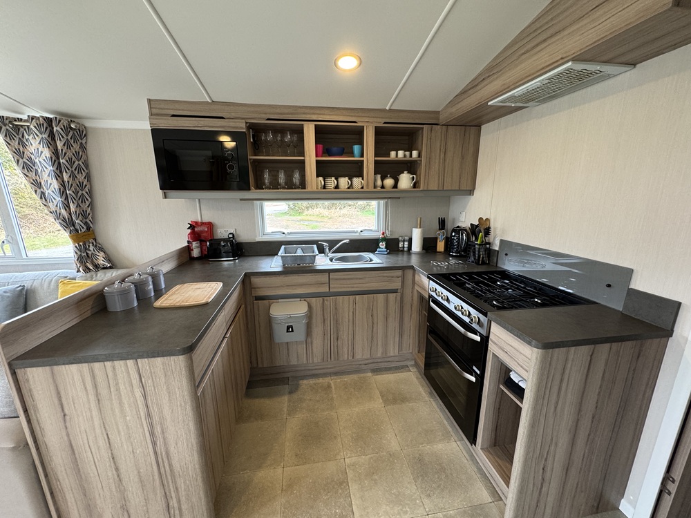 Nith hire fleet luxury caravan kitchen