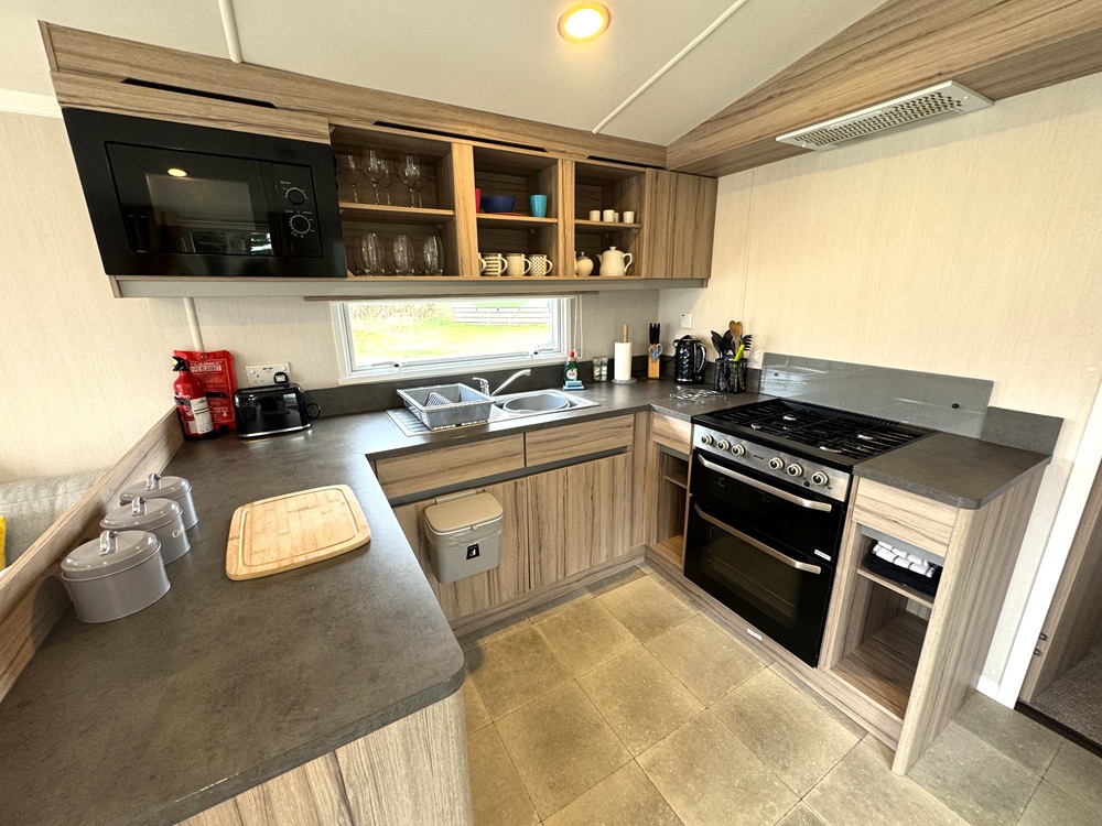 Nith hire fleet luxury caravan kitchen