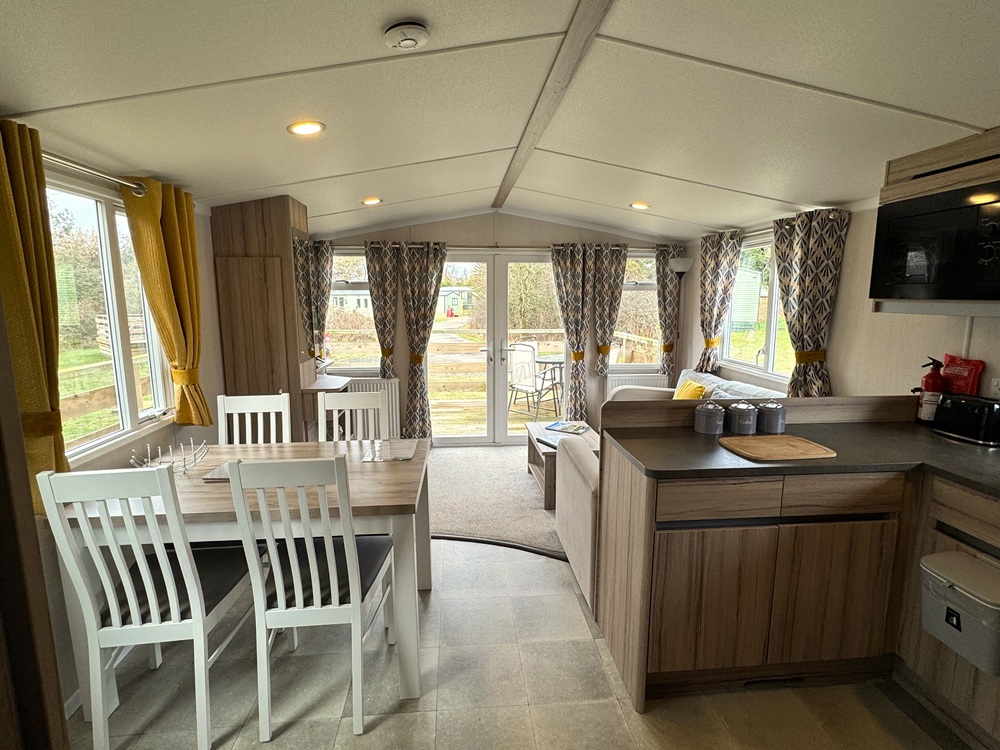 Nith hire fleet luxury caravan living area