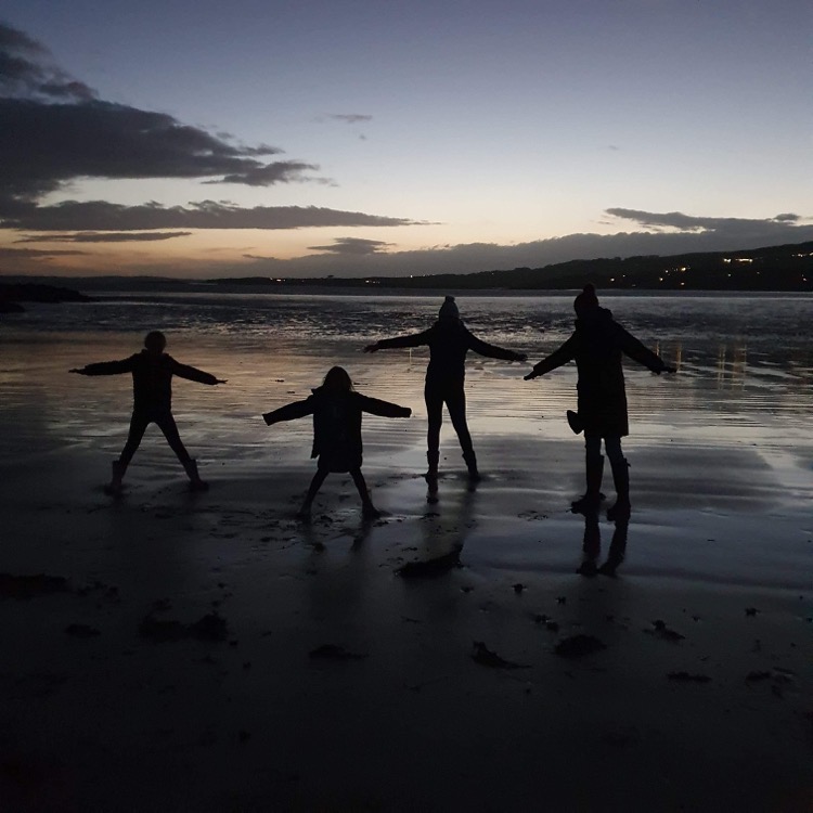 shadows on beach