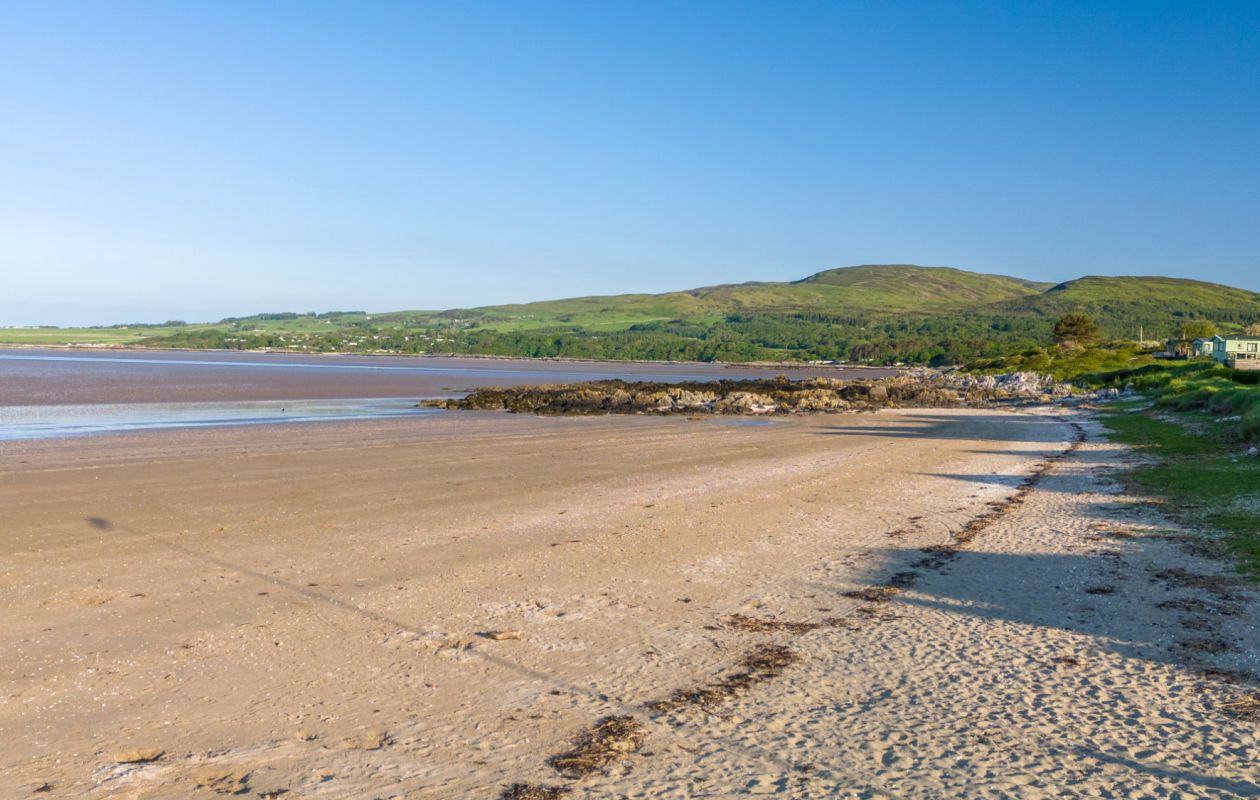 Golden sandy beach at Sandgreen